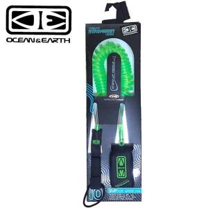 OCEAN & EARTH オーシャンアンドアース SUPリーシュコード SUP COIL ONE PIECE LEASH 10'0" GREEN/サップ用リーシュコード｜mariner