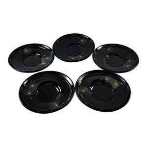 茶托揃 飛花蒔絵 黒 4.5 大藤漆器店