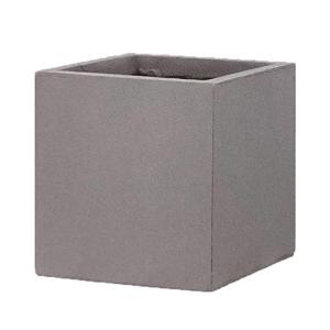 植木鉢 大型軽量 ファイバークレイ製 クレイポット キューブ グレー 灰 □30cm×H30.5cm 10号
