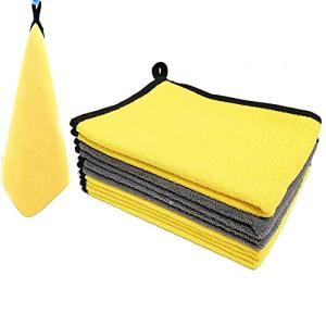 洗車タオル 速乾タオル 吸水タオル 30x40cm 6枚入 マイクロファイバークロス 吸水 速乾 厚手 両面タイプ 乾拭き