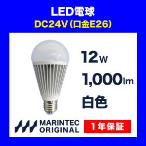 12v 24V 兼用 LED 電球 12W 無極性 1200LM 1200ルーメン 口金 E26