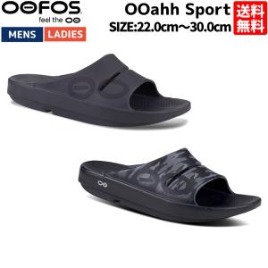 ウーフォス OOFOS  OOahh Sport ブラック カモ カジュアル サンダル シューズ 5020040｜mario