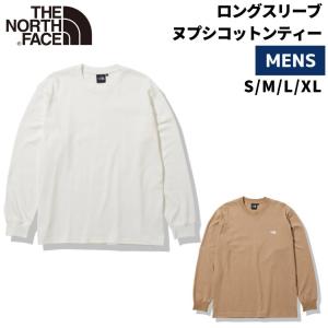 ノースフェイス THE NORTH FACE L/S Nuptse Cotton Tee ロングスリーブヌプシコットンティー メンズ 春 夏 秋 ホワイト ベージュ 長袖Tシャツ NT82135-GW KT