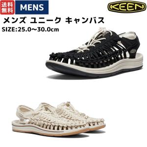 キーン KEEN UNEEK CANVAS ユニーク キャンバス メンズ 春 夏 ホワイト ベージュ ブラック サンダル スリッポン 1026228 1028564｜mario