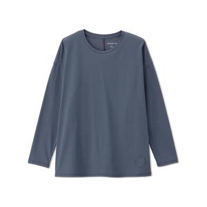 ダンスキン DANSKIN PRINT L/S TEE プリントロングスリーブティー レディース 春 秋 ネイビー 紺 スポーツ フィットネス 長袖 Tシャツ DC722309-EB