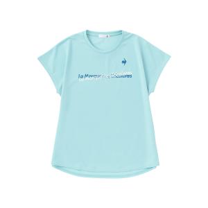 ルコック le coq sportif EXcDRY D−TecフレンチスリーブTシャツ レディース 春 夏 ブルー 青 スポーツ フィットネス 半袖 Tシャツ QMWVJA06-BL｜mario