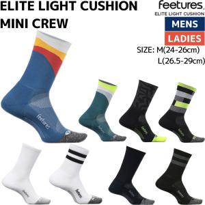 フィーチャーズ Feetures ELITE LIGHT CUSHION MINI CREW ランニングソックス 靴下 メンズ レディース スポーツ アスリート フィット スポーツ 4400040003