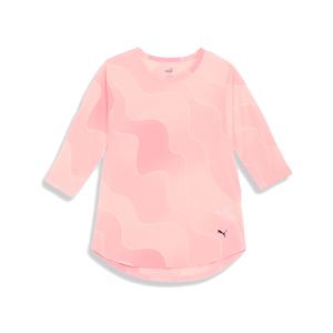 プーマ PUMA ヨガ AOP 3/4 Tシャツ レディース 春 夏 ピンク 桃色 スポーツ フィットネス 7分袖 Tシャツ 524298-62