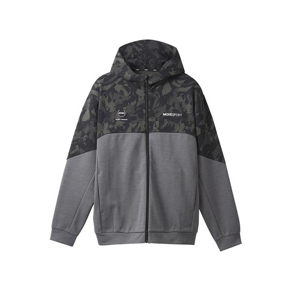 デサント DESCENTE S.F.TECH SHIELD 総柄グラフィック フードロゴ フルジップ...