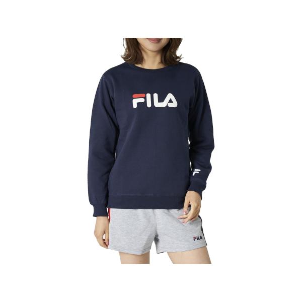 フィラ FILA クルースウェット レディース 秋 冬 ネイビー 紺 スポーツ フィットネス スウェ...