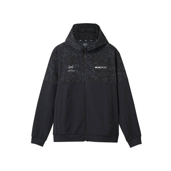 デサント DESCENTE S.F.TECH ロゴ総柄 バックロゴ フルジップフーディー ユニセック...