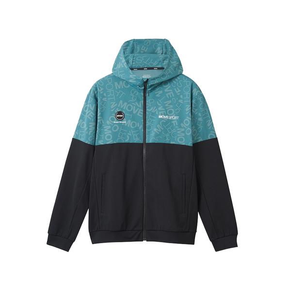 デサント DESCENTE S.F.TECH ロゴ総柄 バックロゴ フルジップフーディー ユニセック...