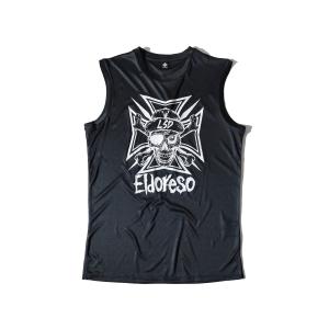 エルドレッソ ELDORESO Lsd Bone Sleeveless Lsd ボーン スリーブレス ユニセックス 春 夏 ブラック 黒 スポーツ トレーニング タンクトップ E1213623-Black｜mario