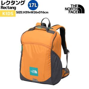 ザ・ノース・フェイス THE NORTH FACE K Rectang レクタング 17L キッズ オールシーズン オレンジ カジュアル バッグ リュック 中型 デイパック NMJ72359 UO｜mario