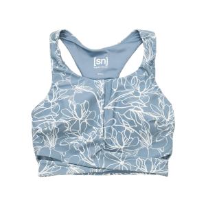 スーパーナチュラル sn super.natural エスエヌ フロント クロス プリント ブラトップ レディース ブルー 青 スポーツ フィットネス スポーツブラ スポブラ SNWJ10211-T45 SN super.natural スーパーナチュラル エスエヌ フロント クロス