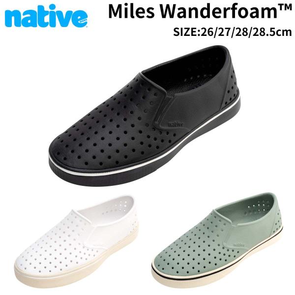 ネイティブ native Miles Wanderfoam メンズ オールシーズン シューズ ブラッ...