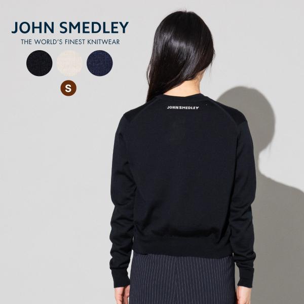ジョンスメドレー JOHN SMEDLEY JSロゴインターシャ 長袖ニットカーディガン レディース...