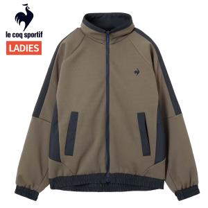 ルコック le coq sportif リバーシブルアウター レディース 秋 冬 ブラウン 茶色 スポーツ フィットネス フルジップ ジャケット LT5FWB80L-BW00