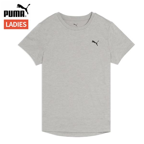 プーマ PUMA TAD ESS ヘザー 半袖 Tシャツ レディース 春 夏 グレー 灰色 スポーツ...
