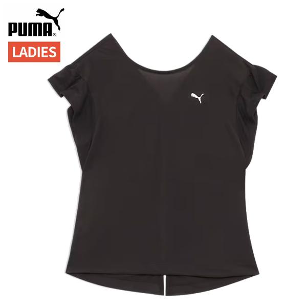プーマ PUMA ヨガ 半袖 Tシャツ レディース 春 夏 ブラック 黒 スポーツ フィットネス 半...