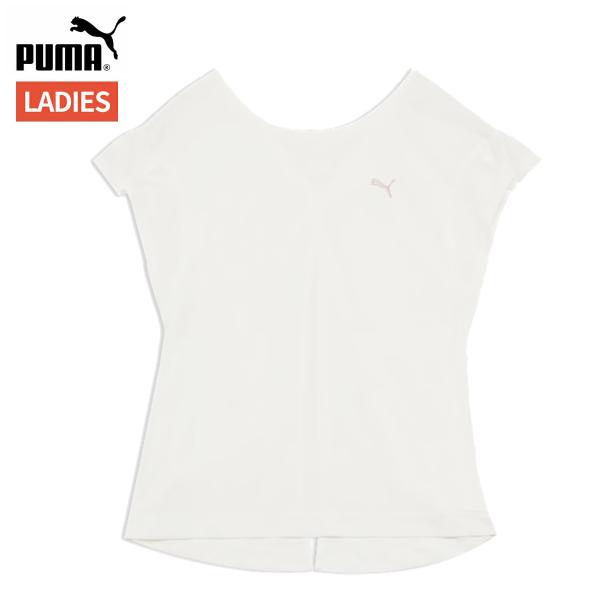 プーマ PUMA ヨガ 半袖 Tシャツ レディース 春 夏 ホワイト 白 スポーツ フィットネス 半...