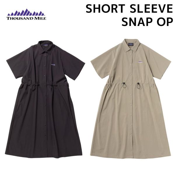 サウザンドマイル THOUSAND MILE ショートスリーブスナップワンピース レディース 軽アウ...