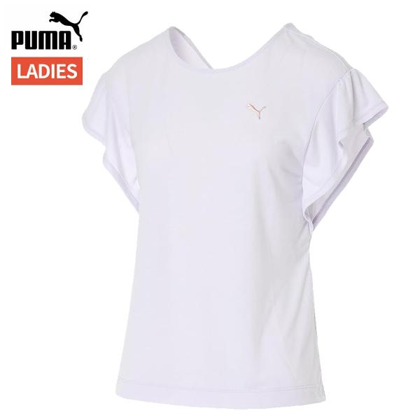 プーマ PUMA ヨガ 半袖 Tシャツ レディース 春 夏 パープル 紫 スポーツ フィットネス 半...