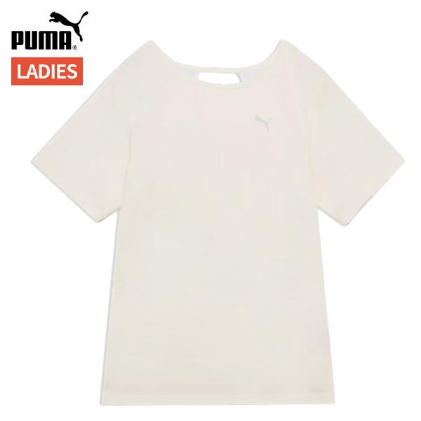 プーマ PUMA TAD バックオープン 半袖 Tシャツ レディース 春 夏 ホワイト 白 スポーツ...