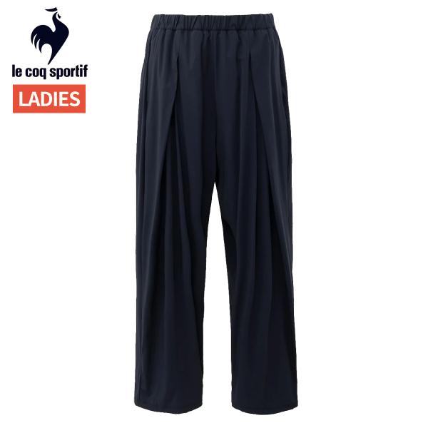 ルコック le coq sportif ウーブンワイドパンツ レディース ネイビー 紺 スポーツ フ...