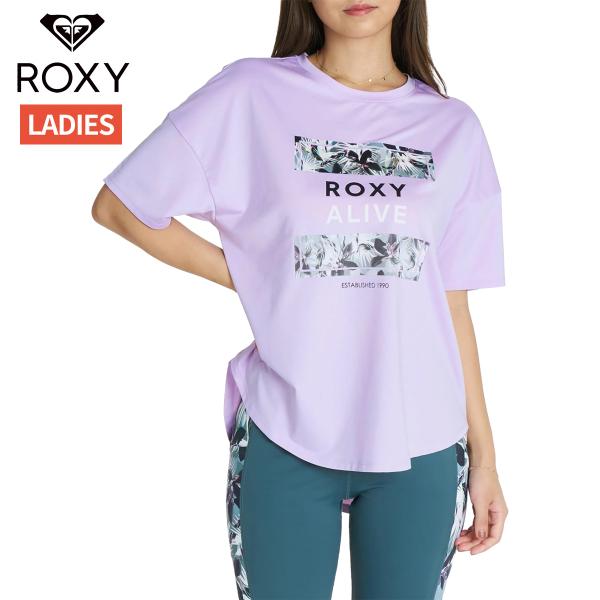 ロキシー ROXY FEEL FREE S/S TEE バックロング グラフィックTシャツ レディー...