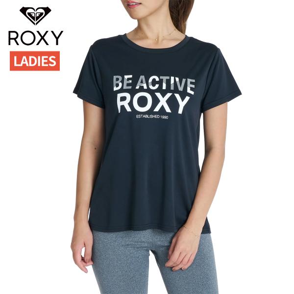 ロキシー ROXY BE ACTIVE S/S TEE 箔MIXプリントTシャツ レディース 春 夏...