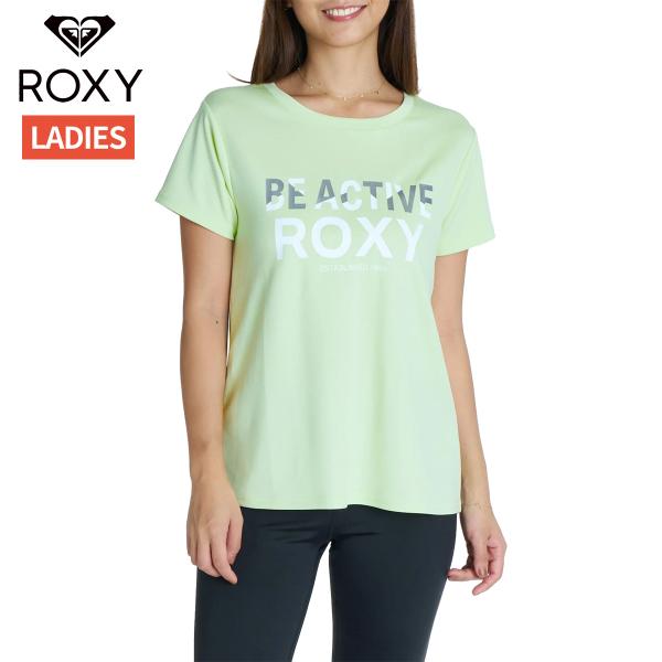 ロキシー ROXY BE ACTIVE S/S TEE 箔MIXプリントTシャツ レディース 春 夏...
