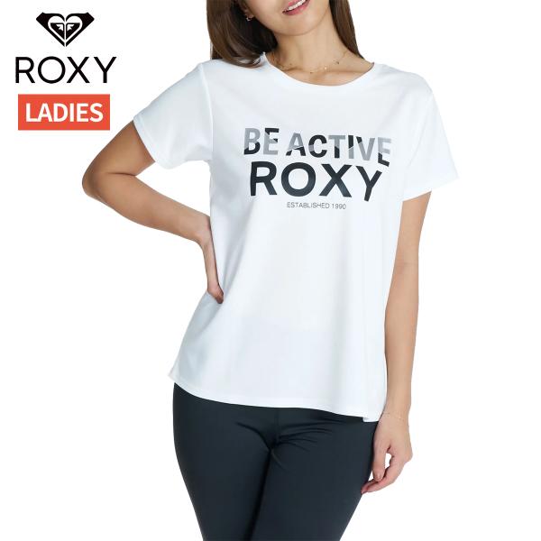 ロキシー ROXY BE ACTIVE S/S TEE 箔MIXプリントTシャツ レディース 春 夏...
