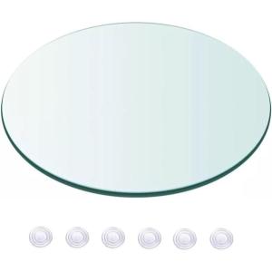 ガラステーブル ガラス板 丸いテーブル 直径 28~80cm 丸型強化ガラステーブル 厚さ9mm DIY自作テーブルのガラス天板 丸いテーブルガラス 高温耐性