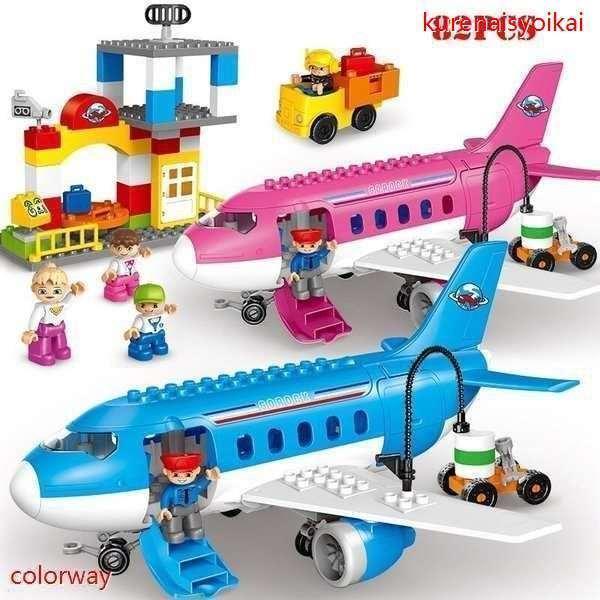 ブロック 82ピース 飛行機 レゴ LEGO デュプロ Duplo 互換 知育 空港 おもちゃ 教育...