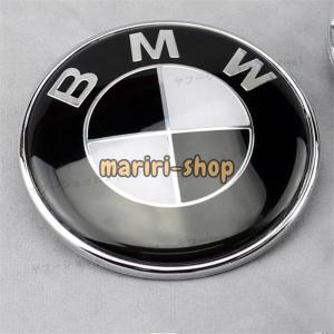 BMW ボンネットエンブレム 73mm 78mm 82mm黒 ホワイト 裏メッキタイプ E36E39E46E53E70E71E60E63E65E66E81E82E83E84E87E88E90E91E92E93｜mariri-shop