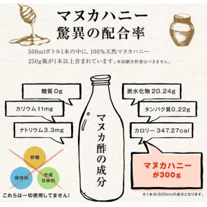 りんご酢 無添加 マヌカハニー 入り 500m...の詳細画像3