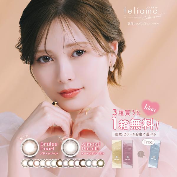 2箱購入で1箱プラスキャンペーン カラコン ワンデー 度あり 度なし フェリアモ 1箱10枚入 UV...