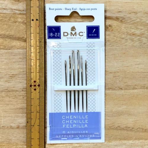 メール便可　 DMC 刺繍針 シェニール針(Sharp end)　CHENILLE　サイズ18〜22...