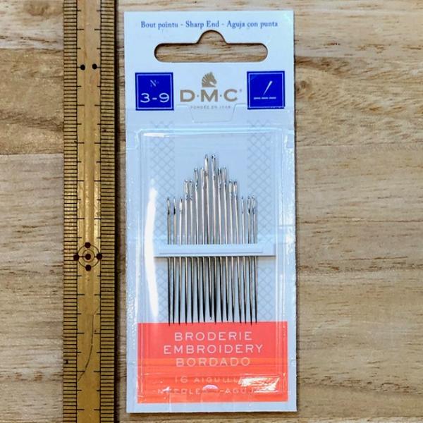 メール便可　 DMC 刺繍針 エンブロイダリー針(Sharp end)　EMBROIDERY　サイズ...