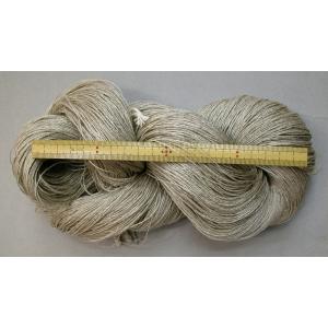 メール便可 リネン糸(亜麻) 未晒 25/4 1カセ 約220g 染色素材 かせ糸