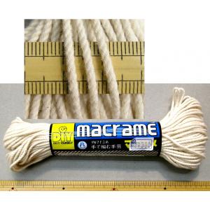 メール便可 マクラメ 色番号1(きなり) #24 約45m 綿100％ ダルマ手芸糸