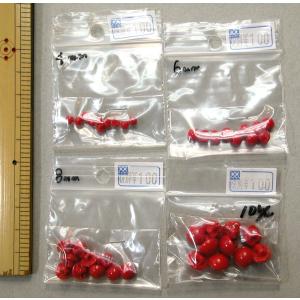 メール便可　 目ボタン　縫付型　赤　10個入　プラスチック製　＊大きさを選択してください(4、6、8、10mm)｜mariya