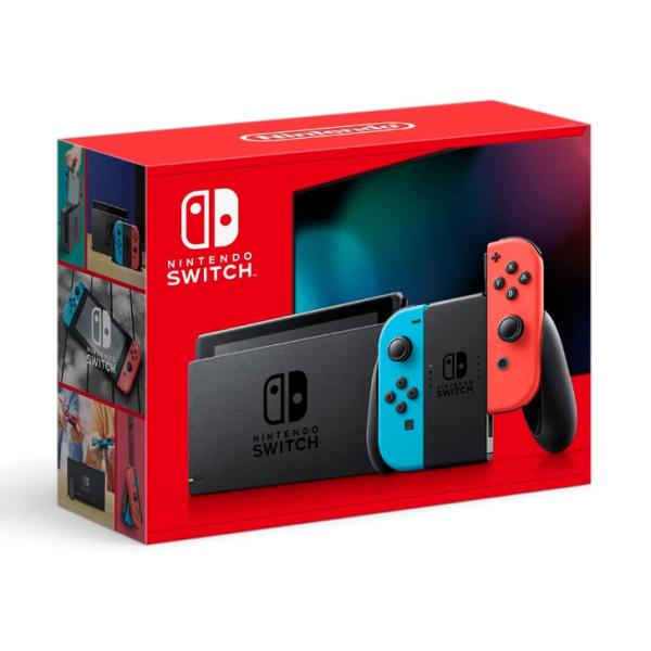 ［新品］Nintendo Switch Joy-Con（L）ネオンブルー／（R）ネオンレッド 新モデ...