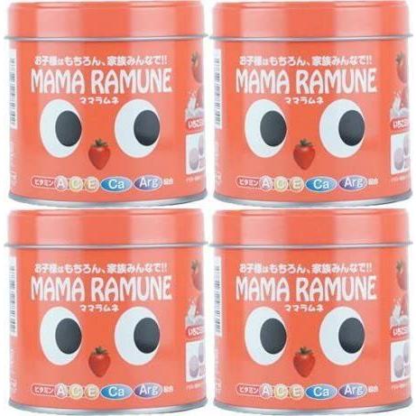 ママラムネ いちごミルク風味 200粒 4個