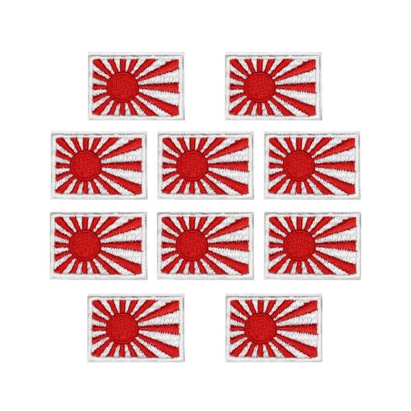 アイロン接着 サバゲー ミリタリー 旭日旗 日本製 小さい サイズ 刺繍 ワッペン 海軍旗 SSS ...