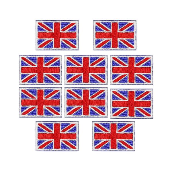 ワッペン 小さい サイズ ユニオンジャック ワッペン イギリス 国旗 SSS 10枚 アイロン接着