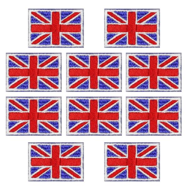 ユニオンジャック ワッペン イギリス 国旗 SS 10枚 セット アイロン接着
