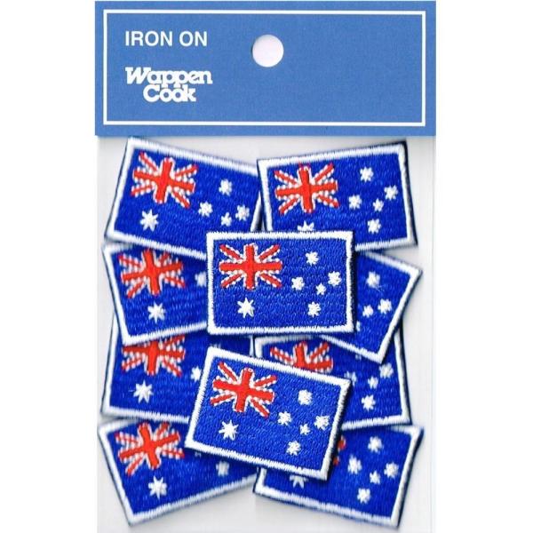 オーストラリア国旗 ワッペン SS 10枚 ミニ アイロン接着