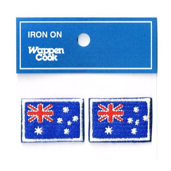 オーストラリア国旗 ワッペン SS 2枚 ミニ アイロン接着